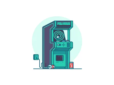 Polybius: The Most Dangerous Arcade Game arcade game arcade machine bartop console icon illustration joystick old retro