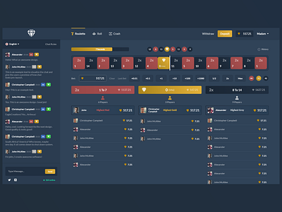 Roulette, Crypto Casino 💎 casino casino design casino games crypto crypto currency csgo design roulette design ui ui ux uidesign uiux uiuxdesign ux web design webdesign