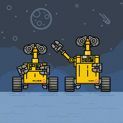 Wall e disney pixar space vector vector illustration walle