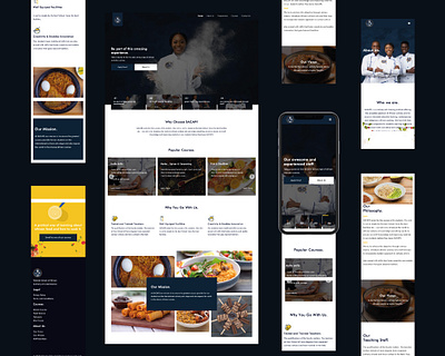 Telande School Of Culinary Arts branding cookbook cooking design ui ux web website