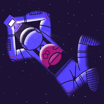 Retro Trip art astronaut design flat flat illustration gaming illustration procreate retro space art texture