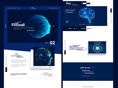 CyberSecurity Website adobe xd branding design flat minimal photoshop ui web website xd design
