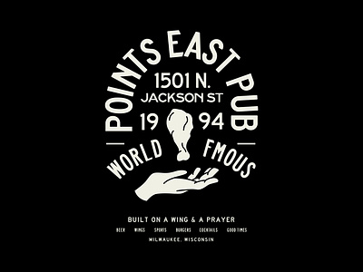 ---6/52--- Points East Pub badge badge design branding design illustration retro type typography vector