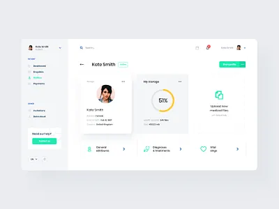 #2 MedicalApp app application clean dashboard design doctor medical medicine minimalism minimalistic modern patient profile ui ux webapp white