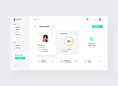 #2 MedicalApp app application clean dashboard design doctor medical medicine minimalism minimalistic modern patient profile ui ux webapp white
