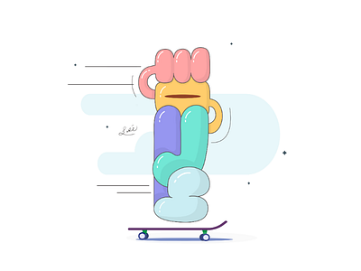 Typography "سمراء" illustrator typography color