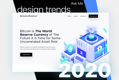 Bitcoin landing page design bitcoin clean design dribbble illustration landing page design landingpage photoshop simple ui ux webdesign