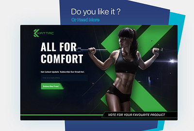 Landing page for gym ecommerce design fitness green gym illustration landing page design photoshop simple vote website design