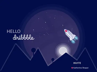Hello dribbble, rate my first job design figma illustrator invite rate my first job ui uiux