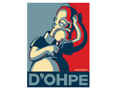 “D’OHpe” art create design different fun graphic designer graphics illustration illustrations inspiration material politics posters the simpsons tshirt