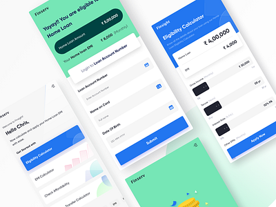 Home loan (Light Theme) banking app bright colors clean ui financial app fintech loan loan calculator minimal slider