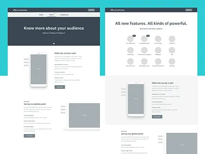 New features exploration high fidelity wireframes ux web wireframe design