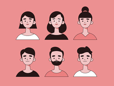 People Avatars avatar icons avatars character concept design flat flat designs illustration men vector woman