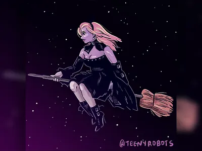 Warm up witch color study digital digital art illustration procreate witch