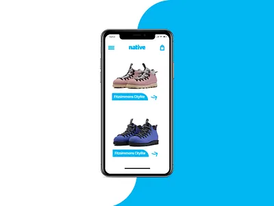 Native shop branding design iphone mobile app mobile design native