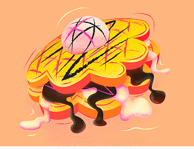 WAFFLES adobe illustrator art artist creative digital drawing graphic illustration illustrator paper picture sketch vector