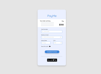 Credit Card Checkout #DailyUI 002 credit card checkout dailyui dailyui 002 iphone mobile visualdesign