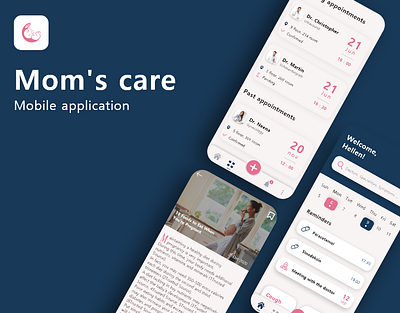 Mom's care mobile app | UI design app art branding design icon lettering logo typography ui ux