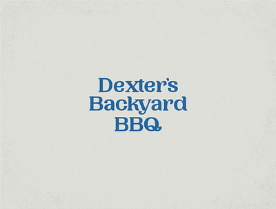 Logotype for Dexter's Backyard BBQ bar b que barbecue bbq branding logo logotype puertorico vieques