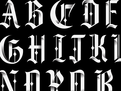 Puncher's Chance Typeface blackletter bourbon calligraphy custom font lettering type typography whiskey