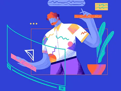 UNBABEL - Video Editor app character illustration unbabel vector websiteillustration