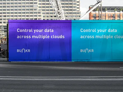 Bunkr Branding agency billboard brand brand identity branding cloud design identity logo logotype mockup poster