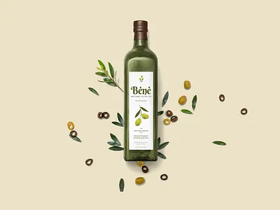 Bene Natural Olive Oil art brand brand identity branding business design icon lettering minimal typography ui vector web