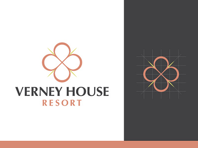 Verney House Resort Rebrand branding design graphic design hotel identity illustration logo mark resort vector