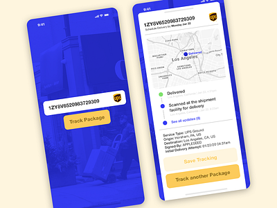 Package Tracker Mobile Application app design fedex flat minimal track tracker app tracking tracking app travel