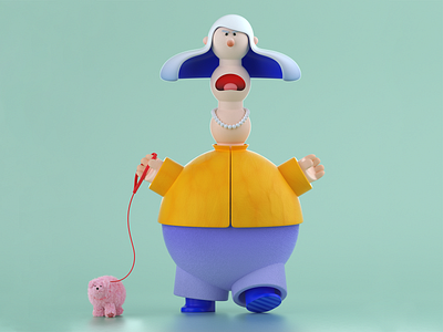 This is Jane. 3d 3d design c4d cinema4d cute design illustration minimal octane shapes