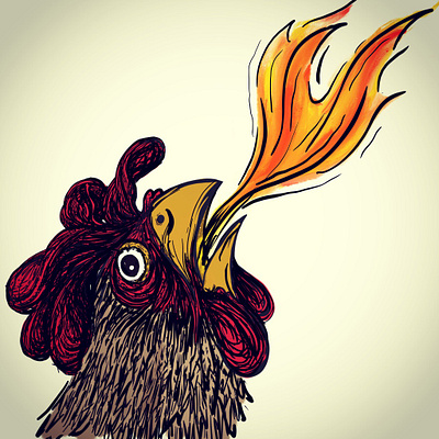 Pollo del Feugo illustration procreate app