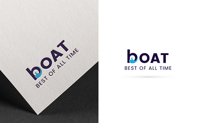 BOAT Logo (Best of all time) branding design icon illustration illustrator logo minimal type typography vector