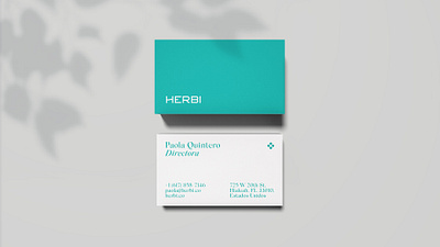 Herbi Cards branding businesscard card design type