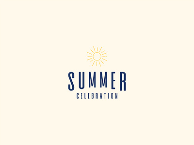 Summer Celebration Event Logo brand identity branding design event branding event design icon illustration logo summer typography