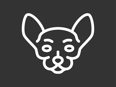Dog Icon bike bmx chihuahua dog dog icon dog logo illustration line art line illustration logo puppy simple logo sticker