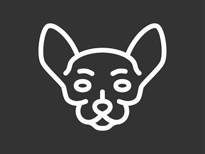 Dog Icon bike bmx chihuahua dog dog icon dog logo illustration line art line illustration logo puppy simple logo sticker