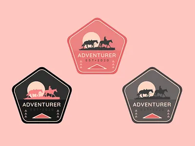 Adventurer Badge badges branding camp colorful dailyui design icon illustration logo ui ux vector