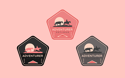 Adventurer Badge badges branding camp colorful dailyui design icon illustration logo ui ux vector