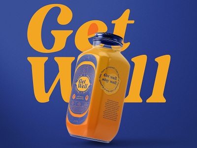 Get Well beverage branding cold design drink ginger health immune juice lemon orange oranges organic packaging shot sick vegan wellness