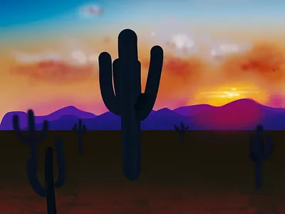 desierto cactus design illustration