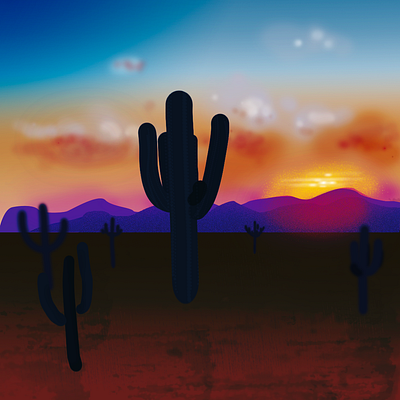 desierto cactus design illustration