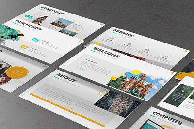 Madava - Brush Powerpoint Template business presentation clean finance investor minimal pitchdeck powerpoint template presentation simple slides