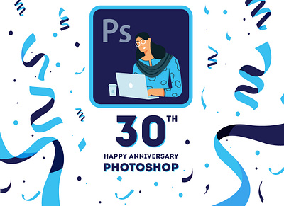 Adobe Photoshop 30th Anniversary adobe adobe photoshop adobe xd animation app branding design google design graphic design illustraion illustrator ink invision studio logo mobile app motion graphics product design sketch typography vector