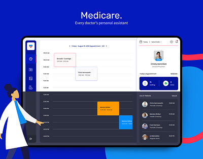 Medicare Healthcare Web Application app assistant colors colorscheme dark mode dark theme design healthcare icon illustration medical medical app medical care ui ux web website