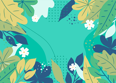 Free Hand Drawn Blue and Green Floral Background backdrop background beautiful beauty colorful decoration design elegant floral flower free download free resources illustration modern nature spring summer template vector wallpaper