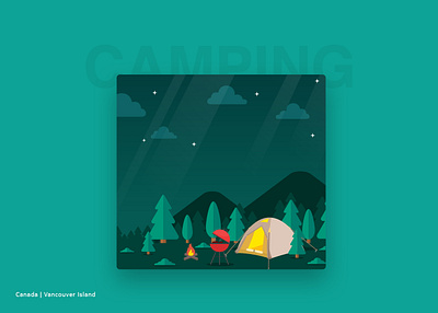 Camping adobe design designers dribbble dribbblers flat forest graphic design illustration illustrations illustrator visual art wonderlust