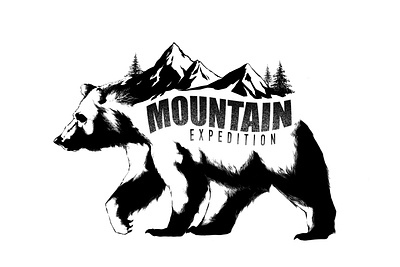 Mountain Expedition bear characters clean design illustration mountain procreate story travel