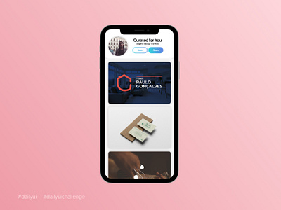 Daily UI #091 - Curated for You 091 aveiro curated curated for you daily ui daily ui 091 dailyui dailyui 091 dailyui091 dailyuichallenge elvas freelancer graphic designer grid minimalism minimalist mobile ui portfolio ui designer ui ux