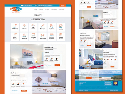 Surfside Ocean Beach Chalets UI banner design beach branding chalets design hotel hotel booking photoshop ui uidesign webdesignagency webdesigner website website design