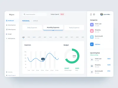 Trigore web app for calculating expenses adobe xd calculate calculation clean dashboard ui expenses uiux user experience user experience design user experience designer user experience prototype user experience ux user interface user interface design userinterface ux web app web application design